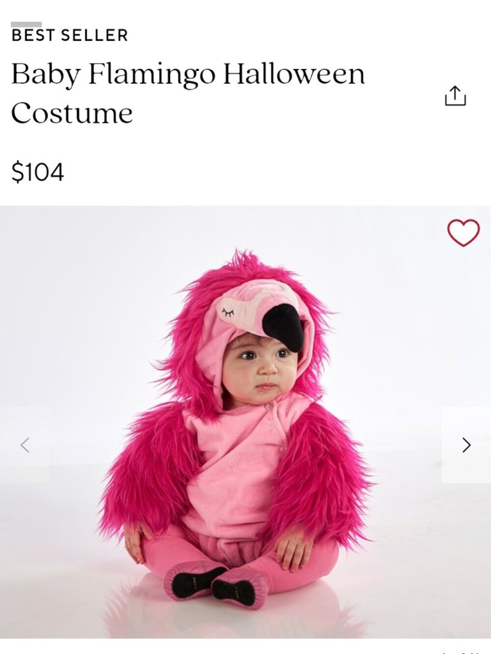 Flamingo Halloween Costume (6m-12m)